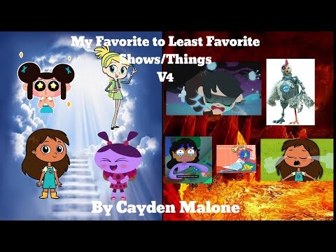 My Favorite to Least Favorite Shows/Things V4 by Cayden Malone