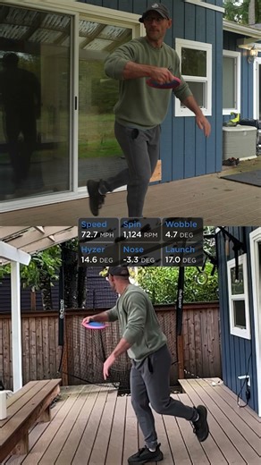 551 foot / 72.7mph One Leg disc golf backhand