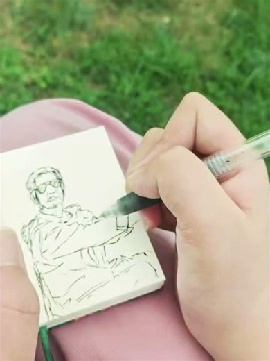 Sketching My Great-Uncle at Our Family Gathering ✏️