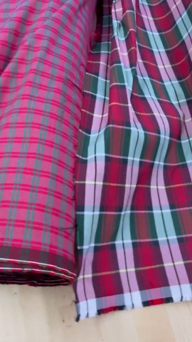 Red and Green Taffeta Fabric/ Christmas Plaid Fabric/poly Dupioni Plaid - Etsy