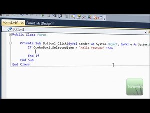 Visual Basic Series: Tutorial #5 - Using a ComboBox