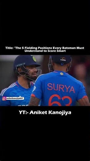 The 5 Fielding Positions Every Batsman Must Understand to Score Smart #shorts #short #cricket