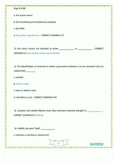 NICET FIRE ALARM LEVEL 2 EXAM COMPLETE 250 QUESTIONS AND DETAILED SOLUTIONS JUST RELEASED749 video