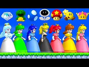 All Playable Princesses & Power-Ups in New Super Mario Bros. Wii