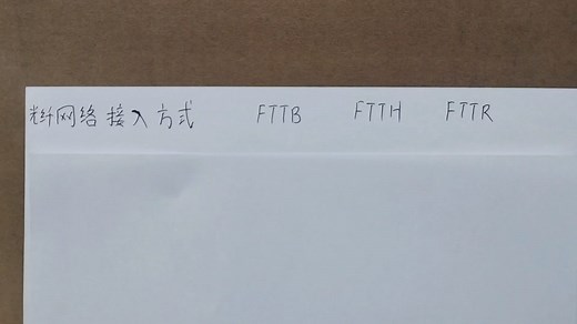 FTTB，FTTH，FTTR三种不同的网络接入方式含义和区别，家光纤宽带