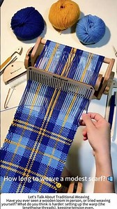 Weaving on a Traditional Wooden Loom – Handmade Fabric in Slow Motion 🧵