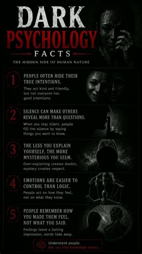 5 Dark Psychology Facts You Should Know 🖤