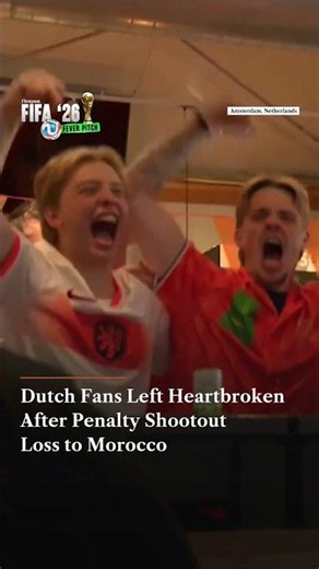 Dutch Fans Left Heartbroken After Penalty Shootout Loss to Morocco | N18G