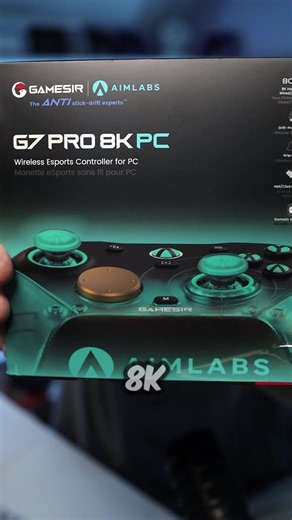 The MOST RESPONSIVE CONTROLLER RUNNING 8k is unboxed now and ready to go! This is the G7 Pro 8K PC Collaberation controller with aim Labs made by @GameSir #gamesir #aimlabs #g7pro #g7pro8k #aimlabscontroller
