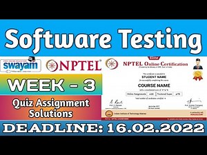 Software Testing | NPTEL | Week 3 | Assignment 3 Solutions | Jan 2022