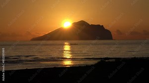 Turtle Island, also known as Guishan Island, is one of Taiwan’s most beautiful offshore islands Stock Video