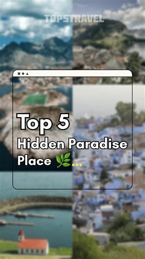 Top 5 Hidden Paradise Places 🌿 | Secret Travel Destinations #shorts#travel #top #top5travel