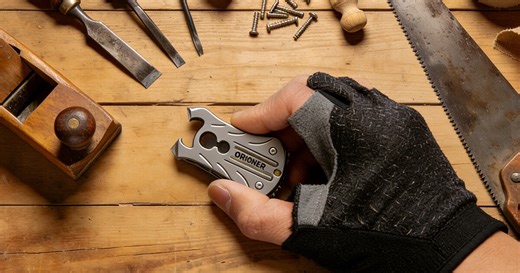 Titanium keychain packs a folding Sandvik blade and 7 more EDC tools