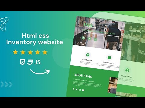 Responsive Inventory Management Website Tutorial | HTML, CSS & JavaScript