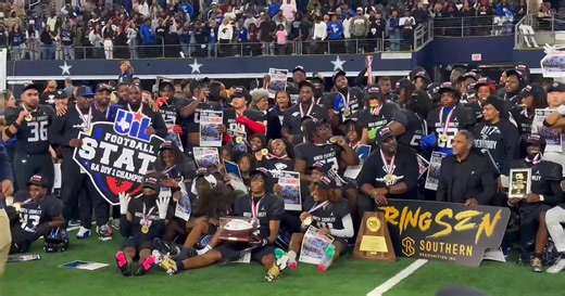 North Crowley celebrates winning the 2024 Class 6A Division I state title