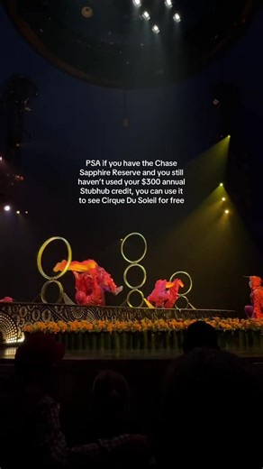how to get free tickets one of the perks of having the Chase Sapphire Reserve is the $300 yearly stubhub credit!! (this is broken down into $150 every 6 months btw) all you have to do is: - activate the reward inside the Chase app - use your Chase Sapphire Reserve to purchase the tickets on Stubhub - get reimbursed up to $150 every 6 months I used mine for Cirque du Soleil - Luzia & IT WAS SO GOOD pluss the tickets were right around the credit amount, so it ended up being basically free!! if you