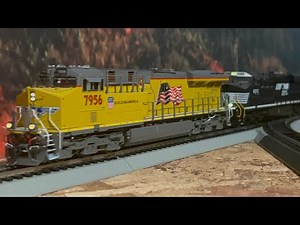 UP 7956 Leads A WB 3x0 Manifest With 2 NS Units Trailing