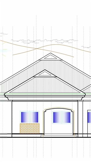 A HOUSE ELEVATION DESIGN WITH AUTO-CAD #architecture #howtodraw #draftingsoftware