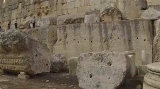 Baalbek Lebanon the megalithic marvel of the world well known for is unimaginable construction.Perhaps has had clues staring us in the face for several millennia?How were the blocks laid in place? A closer look may tell the story. Rectangle holes in the stone like a punch card.Did a mechanical device called a Lewis Clamp known for its ability to increase its load as 6x allow man or beast to pull the stones into position?