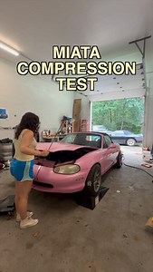 I feel like this is may be a slippery slope for the poor Miata - - - - - #miata #mazdamx5 #mazdamiata #compressiontest #carsofinstagram #carenthusiasts #autoenthusiast #mechanic #miataclub #mazdausa | Julia Brooke