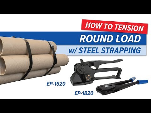 How To Tension Round Load with Steel Strapping
