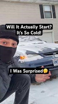 Trying To Start My Almost 30-Year-Old Toyota in 5-degree Weather (I’m Surprised) #automobile #toyota