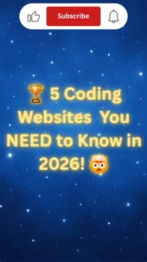​🏆 5 Coding Websites You NEED to Know in 2026! 🤯#coding #shorts