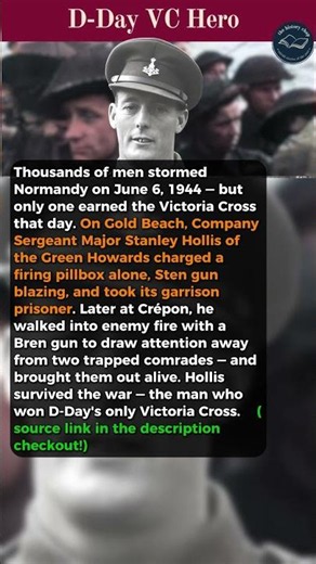 The Only Victoria Cross Won On D-Day #short #history #ww2