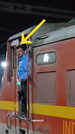 On Duty Assistant Loco Pilot Giving Green Signal to departure of Train #shorts