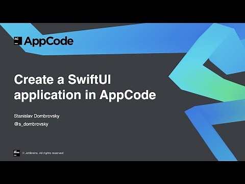 Create a SwiftUI application in AppCode