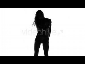 Sexy female dancer silhouette Full HD 1080 - 25fps