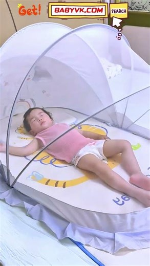 Foldable Baby Mosquito Net – Lightweight, Portable, and Breathable Design #BabyCare