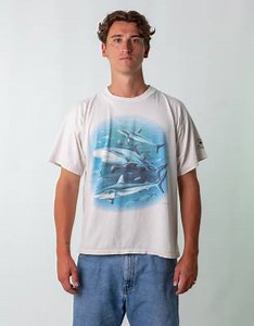 Vintage Rainbow Graphics XL Oversized Single Stitch T-Shirt Rainbow Graphics Ivory | ASOS