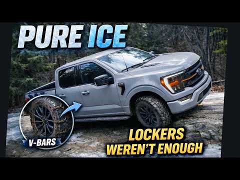 Lost Knife Trail in Pure Ice… Chains Saved My Tremor