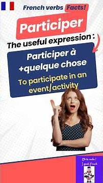 Learn the French expression "Participer à quelque chose" to take part in an event/activity #french