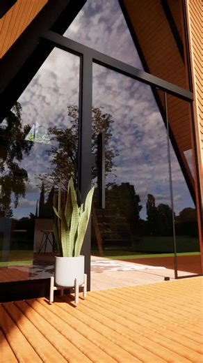 Modern Triangular Wooden House Design Inspiration