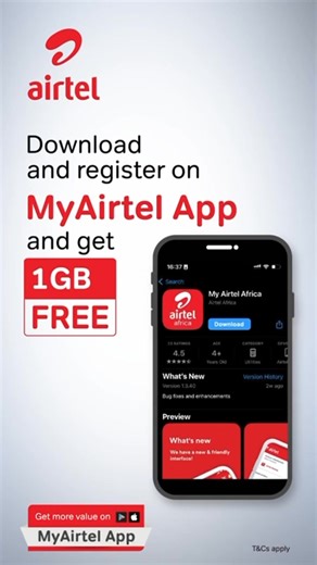 2.2K views · 451 reactions | Did someone say FREE Data? Download and Register on My Airtel App for the first time and enjoy 1GB FREE data. Click https://bit.ly/2DitZAH to download My Airtel App on the App Store or Play Store. #MyAirtelApp | Airtel Kenya | Facebook