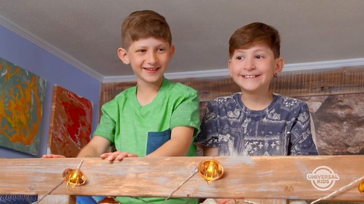 Brothers Nicky and Danny build a SECRET CAVE in their bedroom, with accents that show their love of science #GetOutOfMyRoom! How would YOU redecorate your kiddo's bedroom? Check out more awesome bedroom makeovers on our YouTube channel: https://bit.ly/3cfVcBl | Universal Kids