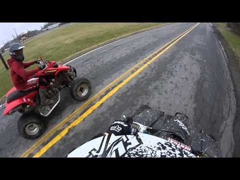 YFZ 450 VS TRX 400EX DRAG RACE!