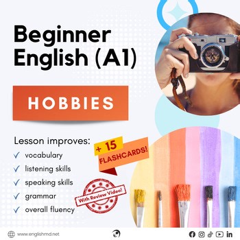 Hobbies | Adverbs of Frequency | Beginner ESL for Teens & Adults (A1)