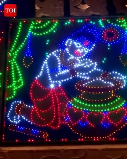 Watch | Shri Krishna Janmabhoomi Temple in Mathura, Uttar Pradesh illuminated on the occasion of Shri Krishna Janmashtami. | The Times of India