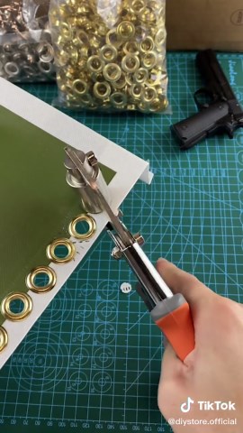 Easy to use grommet tool 🤪#grommet #tool #usa🇺🇸 #tiktokshop #trendingvideo