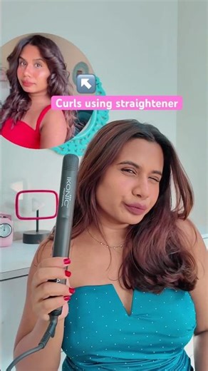 Curls using straightener hack ! #ytshoppingxnykaa #shortsforgoals #straightenercurls @Nykaa