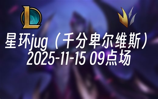 [录播] 星环jug（千分卑尔维斯） 2025-11-15 09点场 大卑王么，好久没有人这么称呼我了