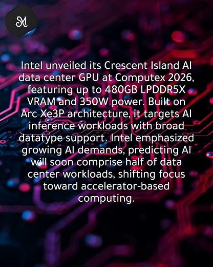 Intel unveils Crescent Island GPU with up to 480GB VRAM at Computex 2026