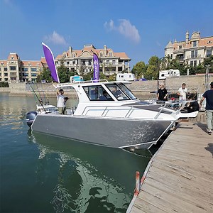 [Hot Item] 26FT 7.9m Cuddy Cabin Offshore Aluminum Fishing Boat Catamaran with Bathroom