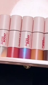 46K views · 141 reactions | Swatching (almost) all of @makeupforever’s new SuperBoost lip glosses! So many juicy shades to choose from—which one is your favorite?  #makeupreview #makeup #lipgloss | Alexis & Christina | Facebook