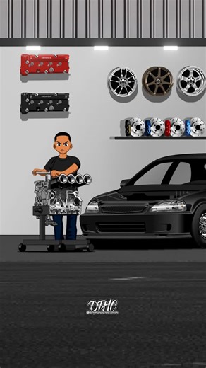 Dirtyhandscrew Brush (DTHC) on Instagram: "What is that?😭😂 Thank you for love art and support❤️ . . . . . #honda #civic #em1 #caranimation #dthc"