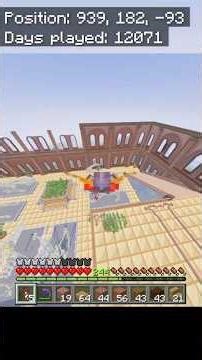 Bedrock Survival Realm Build Progress: building of a wall section #minecraft #survival #bedrock