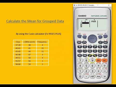 Mastering Mean Calculation for Grouped Data: Fx-991ES PLUS Guide